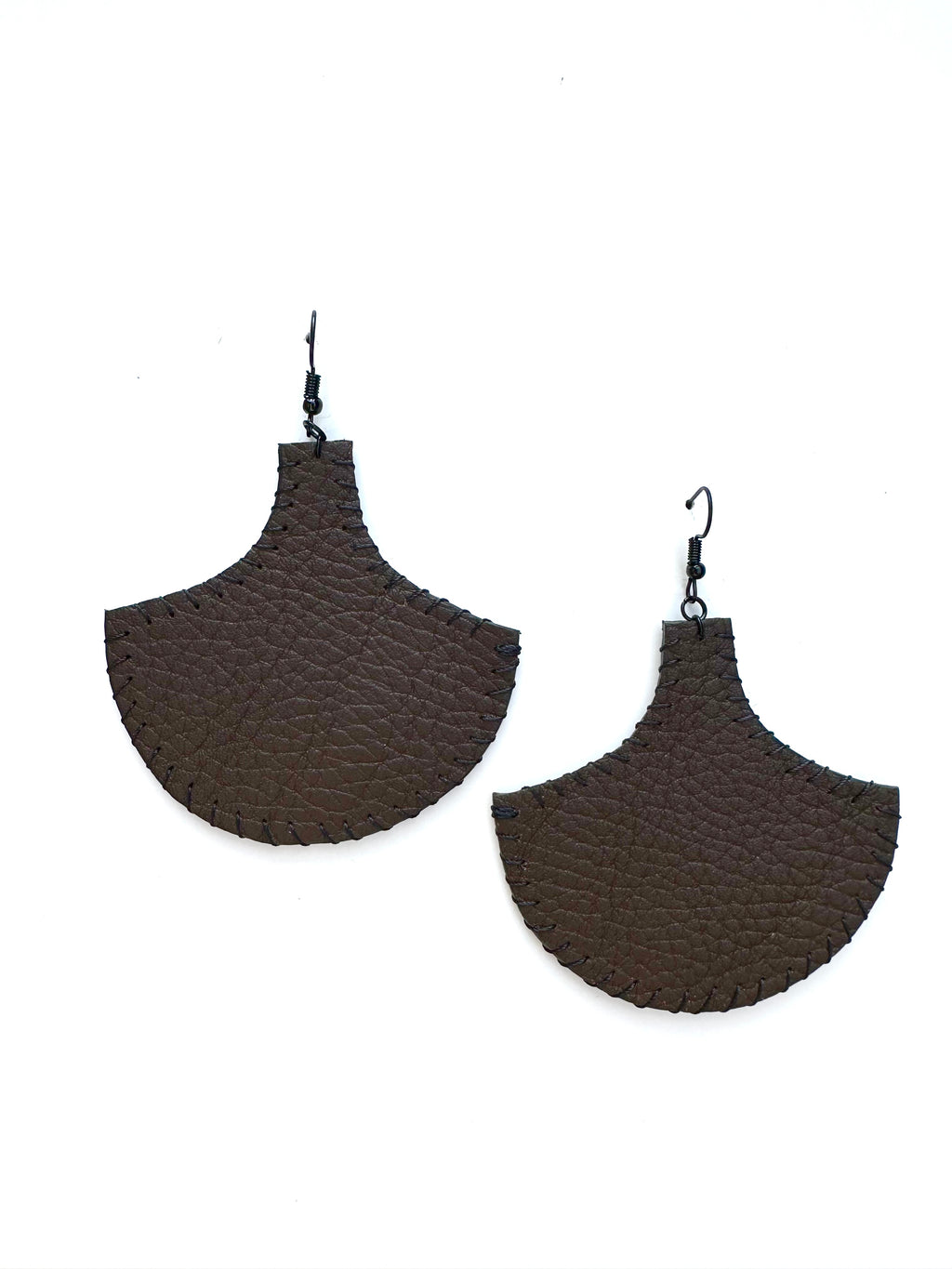 Boucles d’oreilles en cuir grainé ORIGINE